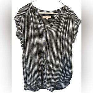 LOFT Gingham Button Down Shirt